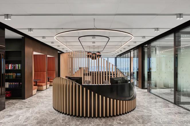 辦公樓前廳這樣設計，夠時尚！