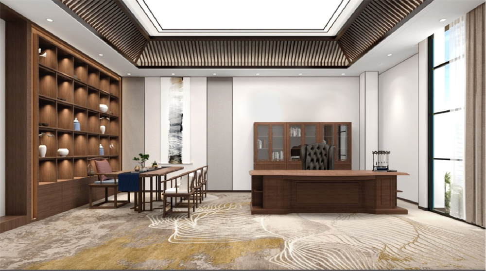 新中式風格辦公室裝修設(shè)計案例