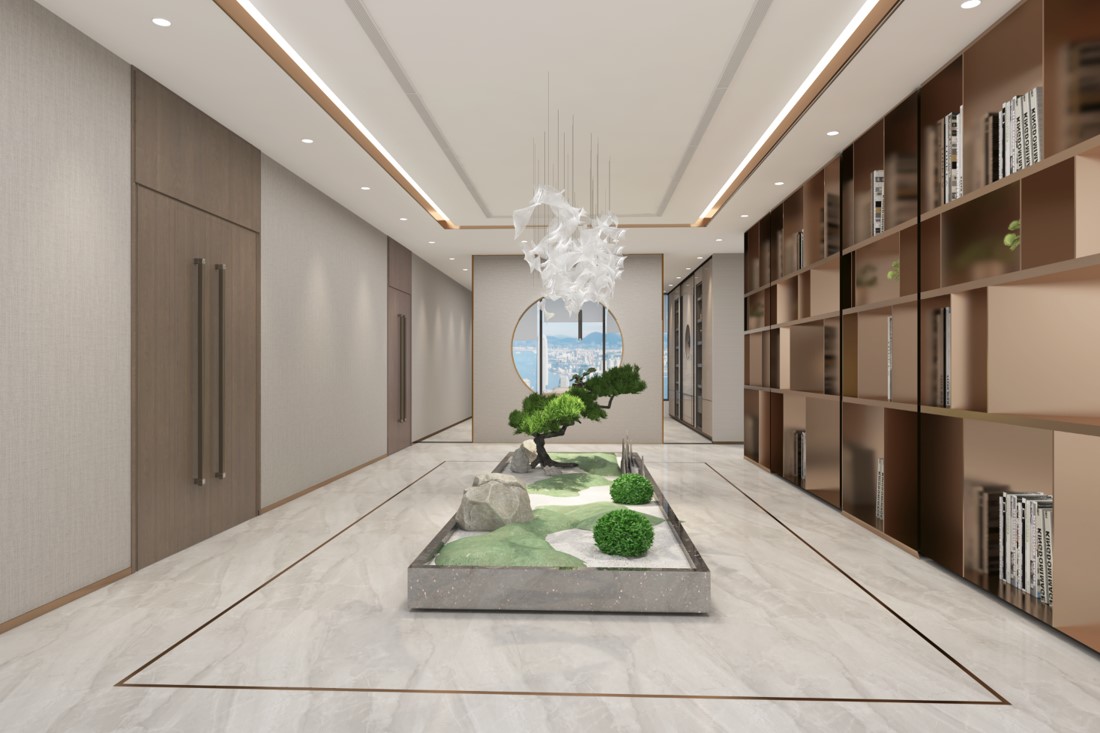 上海百集鞋業(yè)集團有限公司辦公室設計裝修案例效果圖